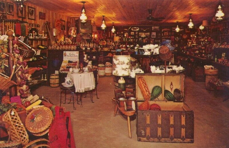 Country Store of Yesteryear (History Town) - Old Postcard Of Interior (newer photo)